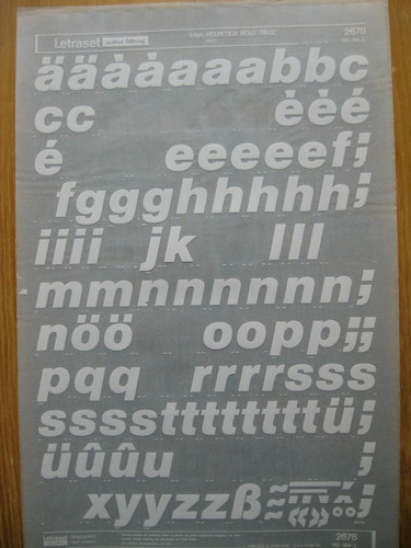 Letraset lower helvetica - 1,