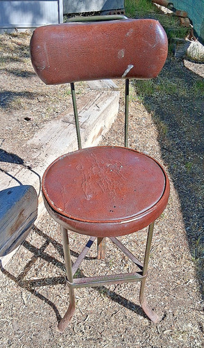 1930 shop stool brown - 1930's,