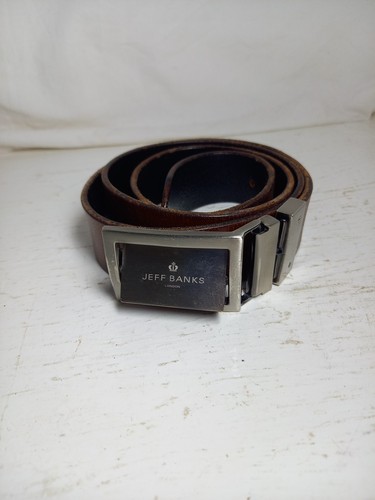 Vintage leather belt brown - leather,