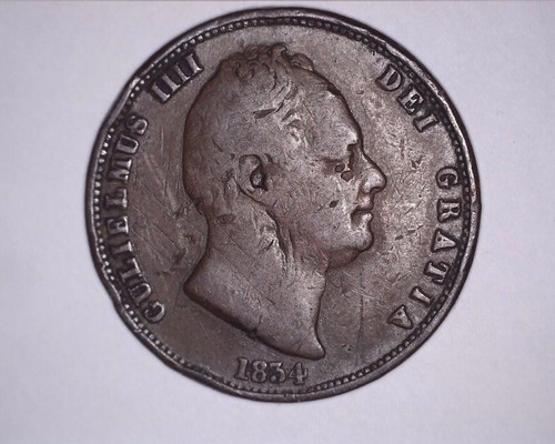 1834 half penny william - william, iv