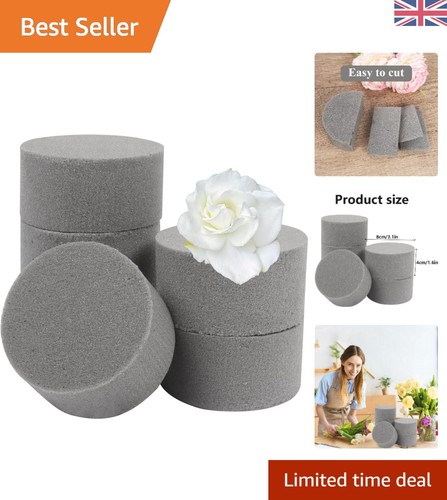 6pcs grey round floral foam - 6pcs,