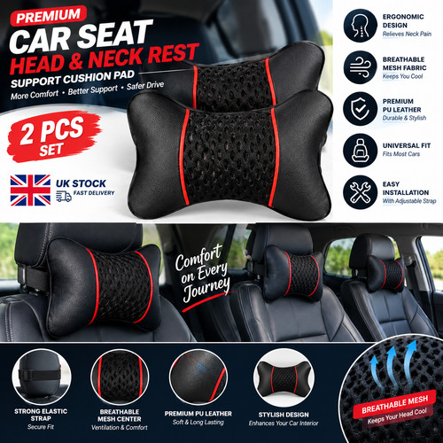 Premium car seat head neck - 2x,