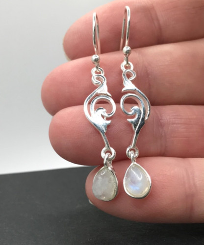 Rainbow moonstone pear drop