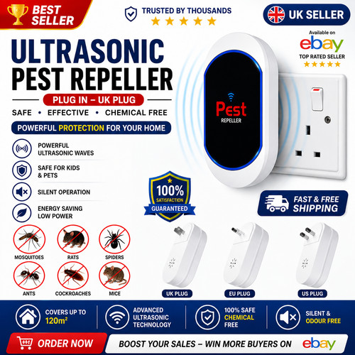 Ultrasonic pest repeller plug - ultrasonic,