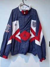 Original England national team 1990/1992 training football drill top SHIRT