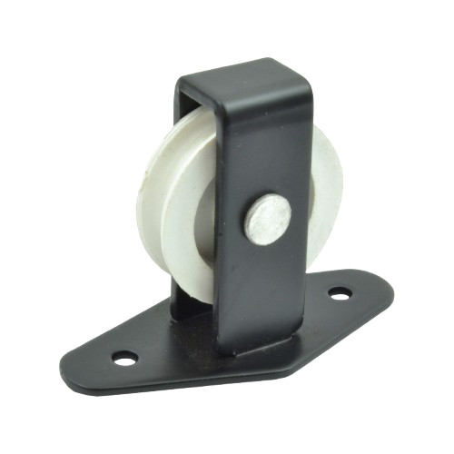 Pulley single upright black - single,