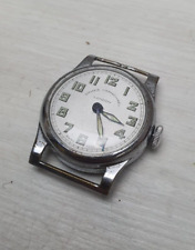 Antique WWII Military JAMES CARMICHAEL Swiss Wristwatch Watch Soldiers Surplus