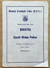 1979 BRISTOL v SOUTH WALES POLICE programme