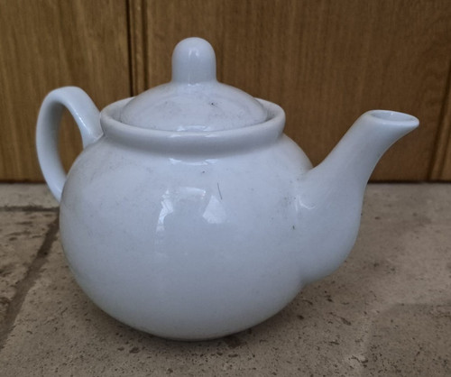 Single person teapot - , white
