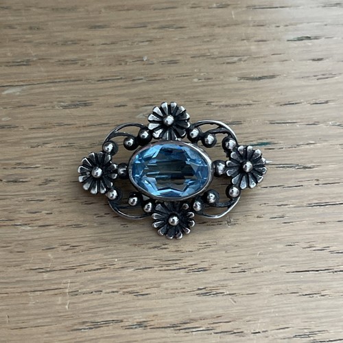 Antique silver and blue gem - antique,