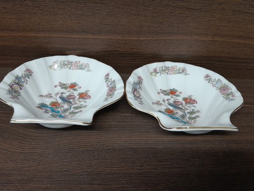 Two wedgwood kutani crane - two,