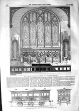 Old Antique Print 1855 Royal Memorial John Neild Train Carriage Viceroy 19th