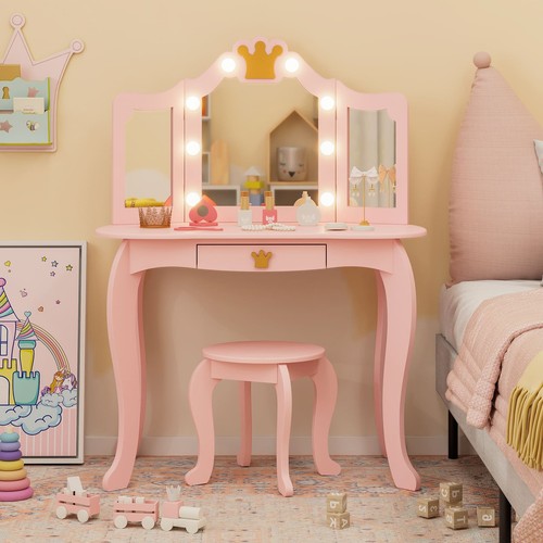 Kids vanity table chair set - kids,
