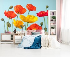 3D Red Poppy B1231 Wallpaper