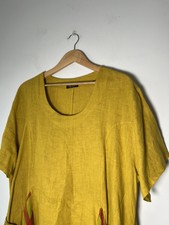 Sarah Santos Bright Linen Asymmetric Dress With Pockets Lagen Art Rundholz