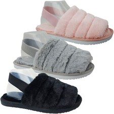 WOMENS LADIES FAUX FUR INDOOR