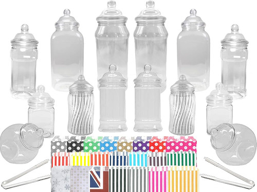 Plastic sweet jars - 14,