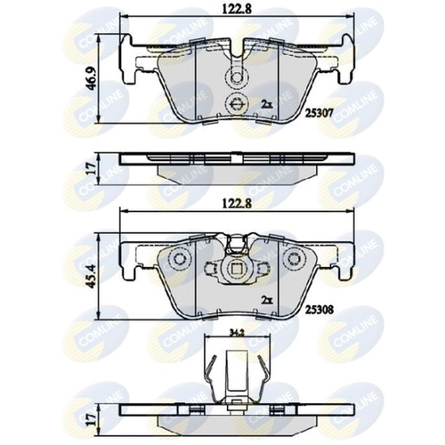 Brake pads set rear - brake,