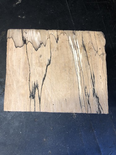 Seasoned spalted beech block - seasoned,
