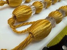 4x Gold & Clear Bead Curtain Tiebacks – Yes, Your Drapes Deserve Bling