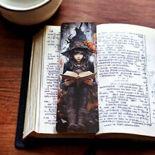 Lovely illustrated Gothic Witch printed bookmark, Page Saver, Book Lover Gift