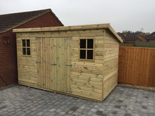 12x8 Wooden Garden Shed 22mm