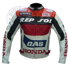 BRAND NEW HONDA GAS REPSOL MOTORBIKE LEATHER RACING JACKET CE APPROVED