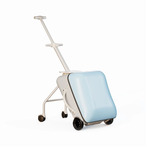 Kids ride luggage with - luggage,