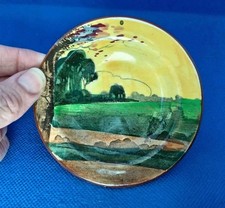 Vintage Handpainted Miniature Royal Doulton Woodland Plate / Dish 9cm Diameter 