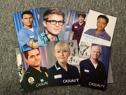 Signed casualty cast - signed,