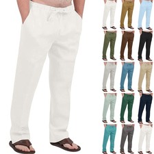 Mens Elastic Waist Pants Yoga