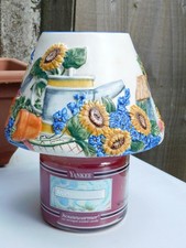 Yankee Candle Jar Shade Topper & Raspberry Cream Candle bundle