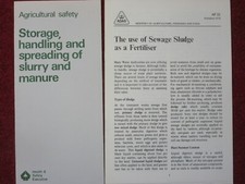 2 off leaflets on slurry and manure + use of Sewage Sludge as a Fertiliser