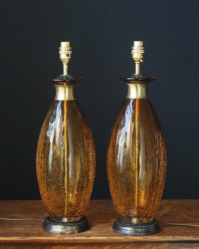 Pair vintage amber - vintage,