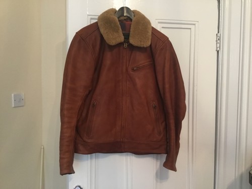 Triumph tan motorcycle jacket - triumph,