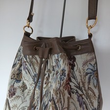 Vtg Tapestry bucket drawstring