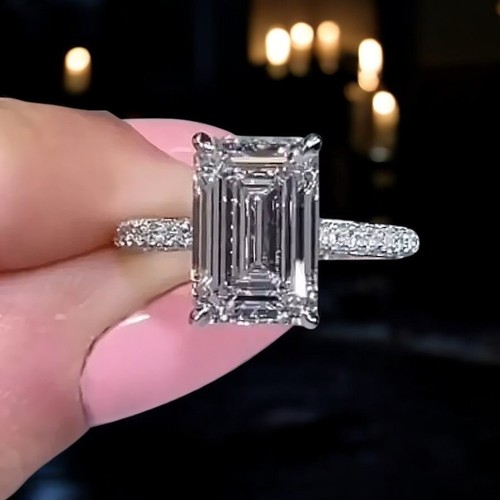 Diamond ring gold - diamond, lab