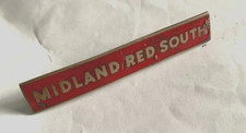 Vintage Midland Red South Thomas Fattorini Original Brass Enamel 8cm Long 13mm