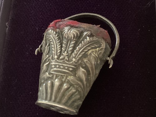 Antique chatelaine pin cushion - chatelaine,