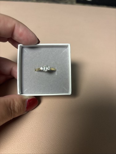 18ct gold diamond trilogy - diamond,