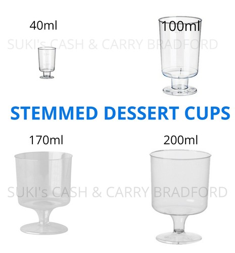 Reusable plastic stemmed clear - reusable,
