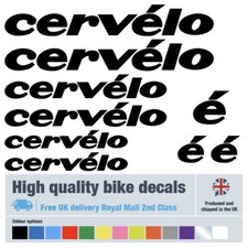 Cervelo bike decals labels