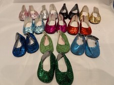 18" Dolls Glittery Shoes ~