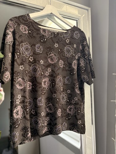 Berkertex black floral round - black,
