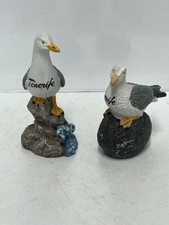 Unbranded Seagull ‘Tenerife’ Figurine Ornament x2 Approximately 3” In Height