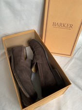 Barker England Men's Brown Sued Audley Loafer Size 10F