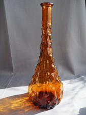 Empoli glass decanter in amber