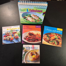 Bundle of five Weight Watchers recipe cookbooks - fast winter summer breakfasts