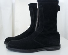 DIOR HOMME AW04 'VOTC' Black Suede leather Motorcycle Boots uk7 eu41 Slimane