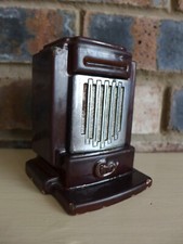 Vintage French Ciney  Money Box Brown Enamel Stove Collector Home Cottage Decor
